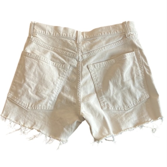 HELMUT LANG Off White Frayed Denim Shorts- 29 Women / 32 Men - Picture 2 of 8